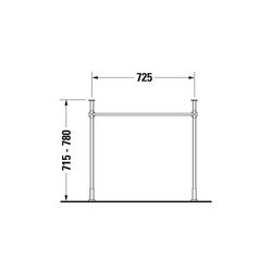 Duravit Vero Metallkonsole 425x725x715-780mm, für 045480, Chrom poliert, Höhenverst... DURAVIT-0030661000 4021534272752 (Abb. 1)