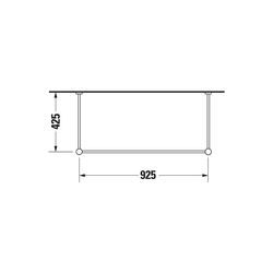 Duravit Vero Metallkonsole 425x925x715-780mm, für 045410, Chrom poliert, Höhenverst... DURAVIT-0030671000 4021534272769 (Abb. 1)