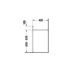 Duravit Vero Metallkonsole 425x925x715-780mm, für 045410, Chrom poliert, Höhenverst... DURAVIT-0030671000 4021534272769 (Abb. 1)