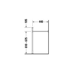 Duravit Vero Metallkonsole 455x808x715-780mm, für 032985, Chrom poliert, Höhenverst... DURAVIT-0030711000 4021534458019 (Abb. 1)