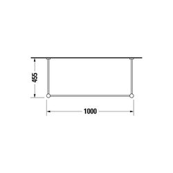 Duravit Vero Metallkonsole 455x1000x715-780mm, für 032910, Chrom poliert, Höhenvers... DURAVIT-0030721000 4021534458026 (Abb. 1)
