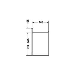 Duravit Vero Metallkonsole 440x1200x715-780mm, für 032912, Chrom poliert, Höhenvers... DURAVIT-0030731000 4021534458033 (Abb. 1)