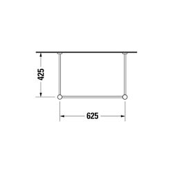 Duravit Vero Metallkonsole 425x625x715-780mm, für 045470, Chrom poliert, Höhenverst... DURAVIT-0030751000 4021534786716 (Abb. 1)