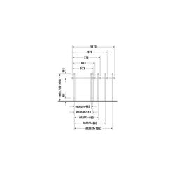 Duravit Happy D.2 Metallkonsole 491x973x750-800mm variabel, Chrom poliert, bodenste... DURAVIT-0030761000 4021534923272 (Abb. 1)