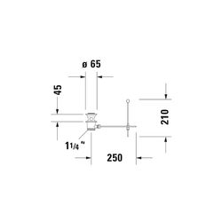 Duravit Kniehebelventil, Betätigung senkrecht, Chrom... DURAVIT-0050511000 4021534222658 (Abb. 1)