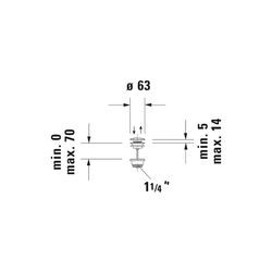 Duravit Push-open Ventil Universal, Mattschwarz, geeignet für Waschtisch mit Überla... DURAVIT-0050524600 4063382006714 (Abb. 1)