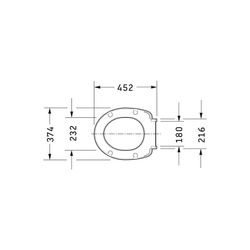 Duravit WC-Sitz, Oval, Weiß Hochglanz 453x46x374mm, mit Absenkautomatik, Edelstahl-... DURAVIT-0064290000 4021534007262 (Abb. 1)
