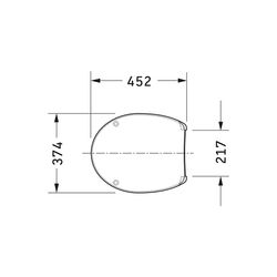 Duravit WC-Sitz, Oval, Weiß Hochglanz 453x46x374mm, mit Absenkautomatik, Edelstahl-... DURAVIT-0064290000 4021534007262 (Abb. 1)