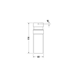 Duravit Starck T Seifenspender 126x60x176mm, Edelstahl gebürstet/Mattweiß, Messing,... DURAVIT-0099357000 4067116086942 (Abb. 1)