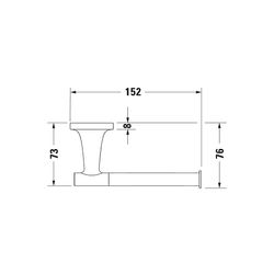 Duravit Starck T Toilettenpapierhalter, Papierrollenhalter 152x152x50mm, Edelstahl ... DURAVIT-0099377000 4067116086911 (Abb. 1)