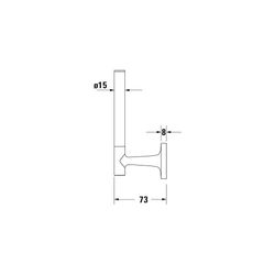 Duravit Starck T Ersatzrollenhalter 50x50x152mm, Edelstahl gebürstet... DURAVIT-0099397000 4067116086850 (Abb. 1)