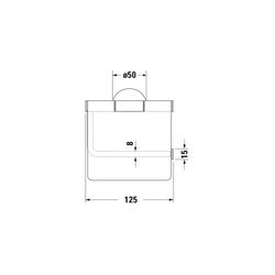 Duravit Starck T Toilettenpapierhalter, Papierrollenhalter 83x125x131mm, Edelstahl ... DURAVIT-0099407000 4067116086829 (Abb. 1)