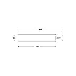 Duravit Starck T Handtuchhalter 486x88x57mm, Chrom glänzend, Messing, 2 Arme, mit B... DURAVIT-0099411000 4053424693859 (Abb. 1)