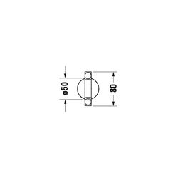 Duravit Starck T Handtuchhalter 486x88x57mm, Chrom glänzend, Messing, 2 Arme, mit B... DURAVIT-0099411000 4053424693859 (Abb. 1)