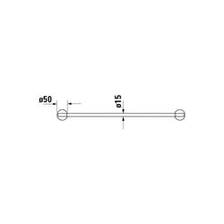 Duravit Starck T Handtuchhalter 73x610x50mm, Edelstahl gebürstet, Messing, 1 Arm, m... DURAVIT-0099427000 4067116087413 (Abb. 1)