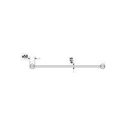 Duravit Starck T Handtuchhalter 73x810x50mm, Edelstahl gebürstet, Messing, 1 Arm, m... DURAVIT-0099437000 4067116087383 (Abb. 1)