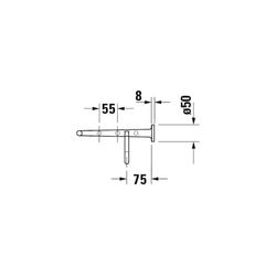 Duravit Starck T Handtuchablage 232x610x118mm, Gold poliert... DURAVIT-0099443400 4067116087345 (Abb. 1)
