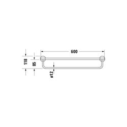 Duravit Starck T Handtuchablage 232x610x118mm, Gold poliert... DURAVIT-0099443400 4067116087345 (Abb. 1)