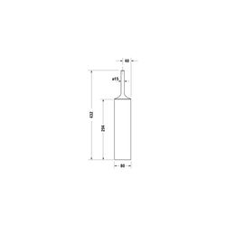 Duravit Bürstengarnitur Starck T 80x80x432mm, Bodenstehend, Gold poliert, Messing... DURAVIT-0099453400 4067116087314 (Abb. 1)