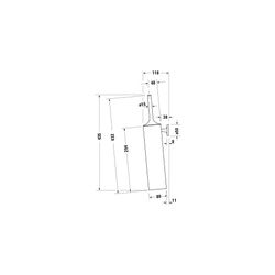 Duravit Bürstengarnitur Starck T 80x80x435mm, wandhäng. Mattschwarz, Messing... DURAVIT-0099464600 4053424703077 (Abb. 1)
