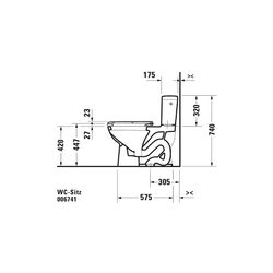 Duravit D-Code WC-Sitz Weiß Hochglanz 360x50x475mm, ohne Absenkautomatik, Edelstahl... DURAVIT-0067410000 4021534427671 (Abb. 1)