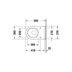Duravit Starck 3 Stand WC 560x360x430mm, Weiß Hochglanz, 6l, Tiefspüler, geschlosse... DURAVIT-0124090000 4021534223792 (Abb. 1)