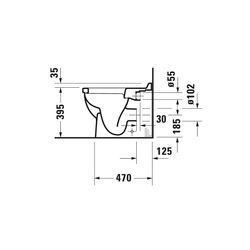 Duravit Starck 3 Stand WC 560x360x430mm, Weiß Hochglanz, 6l, Tiefspüler, geschlosse... DURAVIT-0124090000 4021534223792 (Abb. 1)