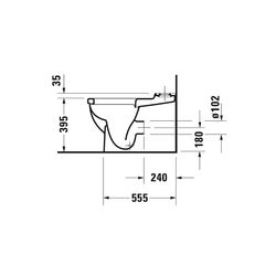 Duravit Starck 3 Stand WC für Kombination 660x370x430mm, Weiß Hochglanz, 6l, Tiefsp... DURAVIT-0128090000 4021534224096 (Abb. 1)