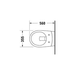 Duravit D-Code Wand-WC 560x355x385mm, Weiß Hochglanz, 6l, Tiefspüler, geschlossen, ... DURAVIT-0184090000 4021534063954 (Abb. 1)