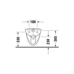 Duravit D-Code Wand-WC 560x355x385mm, Weiß Hochglanz, 6l, Tiefspüler, geschlossen, ... DURAVIT-0184090000 4021534063954 (Abb. 1)