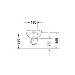 Duravit Design Classics Wand-WC 530x360x340mm, Weiß Hochglanz, 6l, Tiefspüler, halb... DURAVIT-0192090000 4021534064906 (Abb. 1)