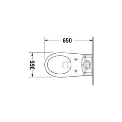Duravit Design Classics Wand-WC 650x365x360mm, Weiß Hochglanz, 6l, Tief- und Flachs... DURAVIT-0195090000 4021534065231 (Abb. 1)