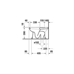 Duravit Serie 1930 Stand WC für Kombination 665x355x400mm, Weiß Hochglanz, 6l, Tief... DURAVIT-0227010000 4021534068881 (Abb. 1)