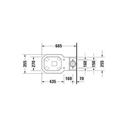 Duravit Serie 1930 Stand WC für Kombination 665x355x400mm, Weiß Hochglanz, 6l, Tief... DURAVIT-0227010000 4021534068881 (Abb. 1)