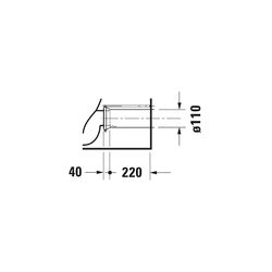 Duravit Starck 1 Stand WC für Kombination 640x415x385mm, Weiß Hochglanz, 4,5l, Tief... DURAVIT-0233090064 4021534713323 (Abb. 1)