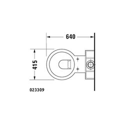 Duravit Starck 1 Stand WC für Kombination 640x415x385mm, Weiß Hochglanz, 4,5l, Tief... DURAVIT-0233090064 4021534713323 (Abb. 1)