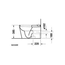 Duravit Starck 1 Stand WC für Kombination 640x415x385mm, Weiß Hochglanz, 4,5l, Tief... DURAVIT-0233090064 4021534713323 (Abb. 1)