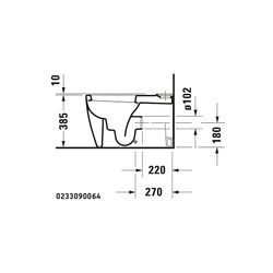 Duravit Starck 1 Stand WC für Kombination 640x415x385mm, Weiß Hochglanz, 4,5l, Tief... DURAVIT-0233090064 4021534713323 (Abb. 1)
