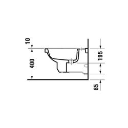 Duravit Serie 1930 Wandbidet 585x360x345mm, Weiß Hochglanz, WonderGliss, 1 HL, mit... DURAVIT-02661000001 4021534178924 (Abb. 1)