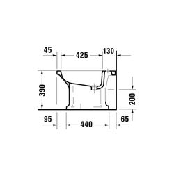 Duravit Serie 1930 Stand Bidet 600x355x390mm, Weiß Hochglanz, 1 HL, mit Überlauf... DURAVIT-0267100000 4021534071331 (Abb. 1)