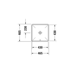 Duravit Starck 3 Einbauwaschtisch 465x465x185mm, Weiß Hochglanz, ohne HLB, mit Über... DURAVIT-0305430000 4021534812224 (Abb. 1)