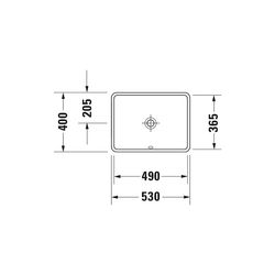 Duravit Starck 3 Einbauwaschtisch 365x530x180mm, Weiß Hochglanz, ohne HLB, mit Über... DURAVIT-0305490000 4021534226984 (Abb. 1)