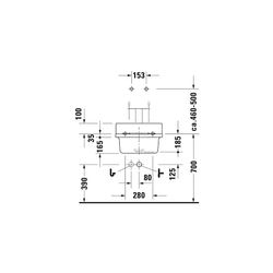 Duravit Starck 3 Ausgussbecken 480 mm, Weiß Hochglanz, Rechteckig, ohne HLB/Überlau... DURAVIT-0313480000 4021534279553 (Abb. 1)