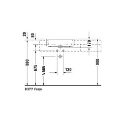 Duravit Vero Halbeinbauwaschtisch 470x550x170mm, Weiß Hochglanz, 1 HL, mit Überlauf... DURAVIT-0314550000 4021534484452 (Abb. 1)