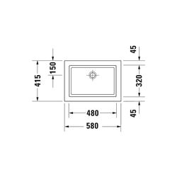 Duravit Design Classics Aufsatzbecken 580x415mm Weiß Hochglanz, ohne HLB/Überlauf, ... DURAVIT-0317580000 4021534310263 (Abb. 1)