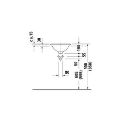 Duravit Architec Einbauwaschtisch 400x400x190mm, Weiß Hochglanz, ohne HLB, mit Über... DURAVIT-0318400000 4021534298158 (Abb. 1)