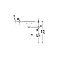Duravit Architec Einbauwaschtisch 450x450x160mm, Weiß Hochglanz, ohne HLB/Überlauf,... DURAVIT-0318450000 4021534298172 (Abb. 1)