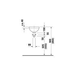Duravit Architec Einbauwaschtisch 320x320x190mm, Weiß Hochglanz, ohne HLB, mit Über... DURAVIT-0319270000 4021534298066 (Abb. 1)