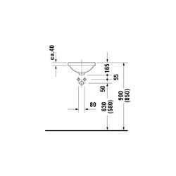 Duravit Architec Einbauwaschtisch 360x360x165mm, Weiß Hochglanz, ohne HLB, mit Über... DURAVIT-0319320000 4021534298080 (Abb. 1)