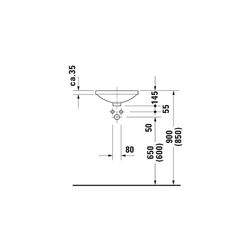 Duravit Architec Einbauwaschtisch 400x400x145mm, Weiß Hochglanz, ohne HLB/Überlauf,... DURAVIT-0319370000 4021534298103 (Abb. 1)